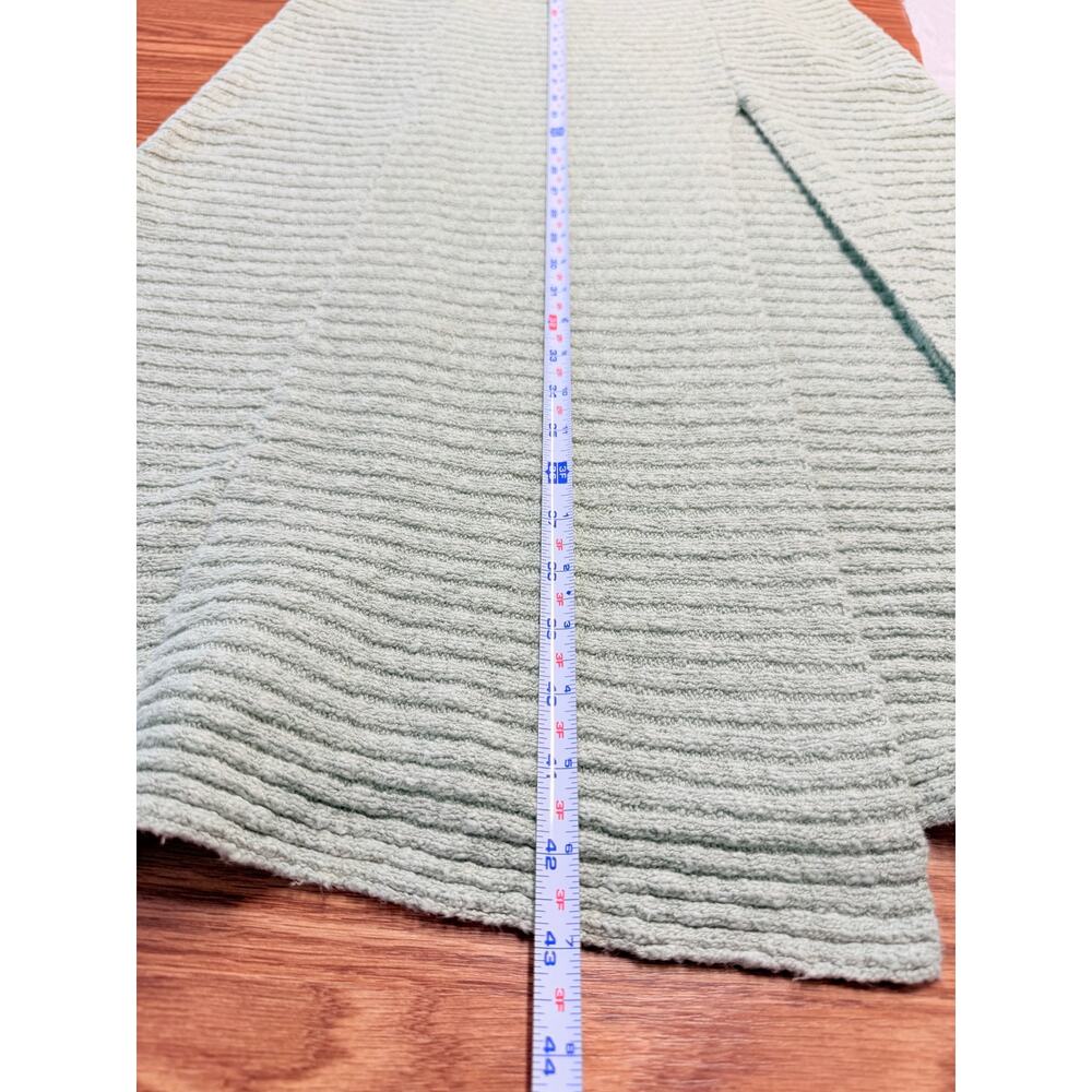 Free People Claudia Ribbed Blanket Sweater Mint Green Maxi M Cozy Chic Boho - Picture 4 of 6